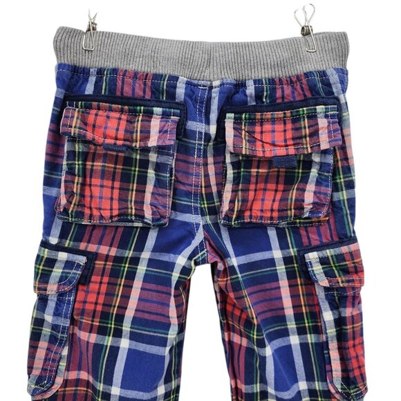 Mini Boden Child 6Y Pants The Plaid Cotton Cargo Convertible Pant Multicolor - Picture 6 of 10